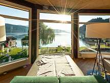 Ausblick im Ruheraum vom Hotel Seefischer